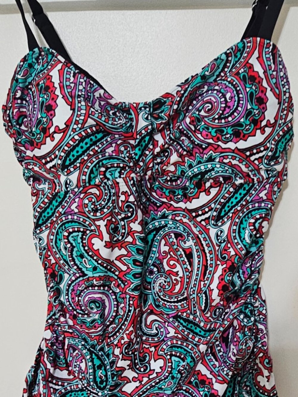 Size 12 Tankini Top Only. Paisley Print New With Tags